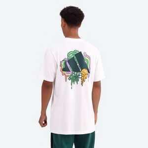 NWT adidas White Tee w/Basketball Graphic